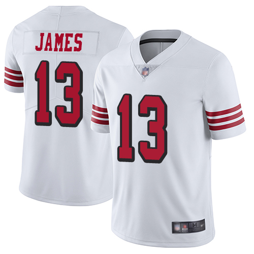 San Francisco 49ers Limited White Men Richie James NFL Jersey 13 Rush Vapor Untouchable